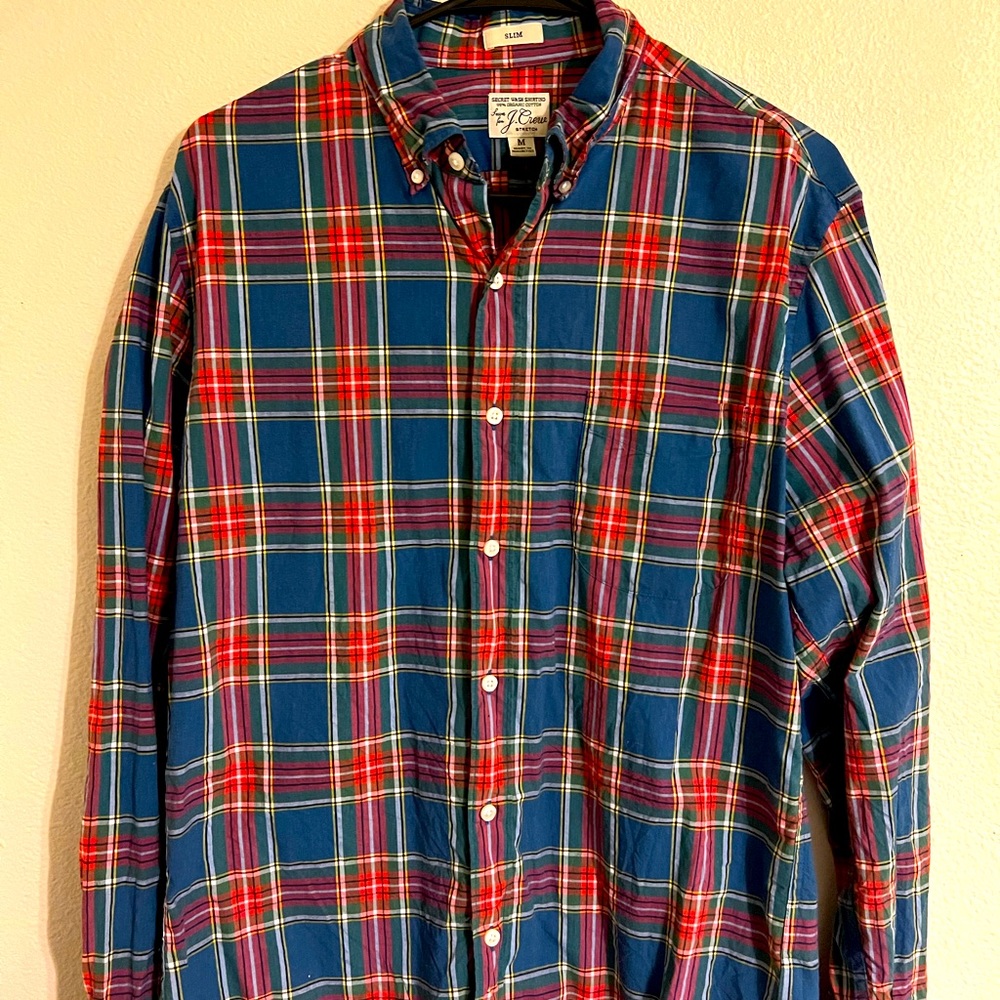 J. Crew 98% Organic Cotton, Slim Fit, Size M